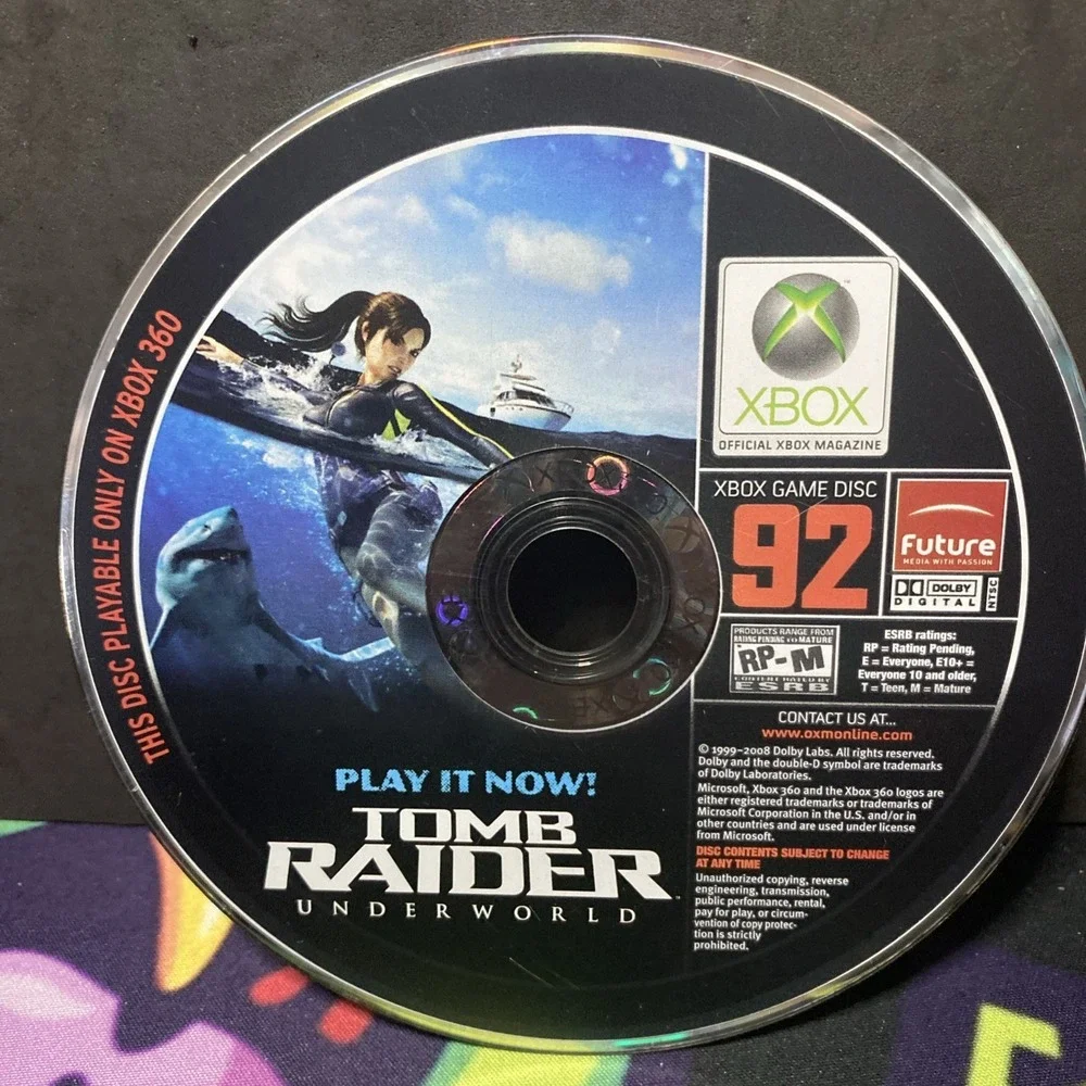 Official Xbox Magazine 92 Tomb Raider Underworld  Microsoft Xbox 360 Disc Only